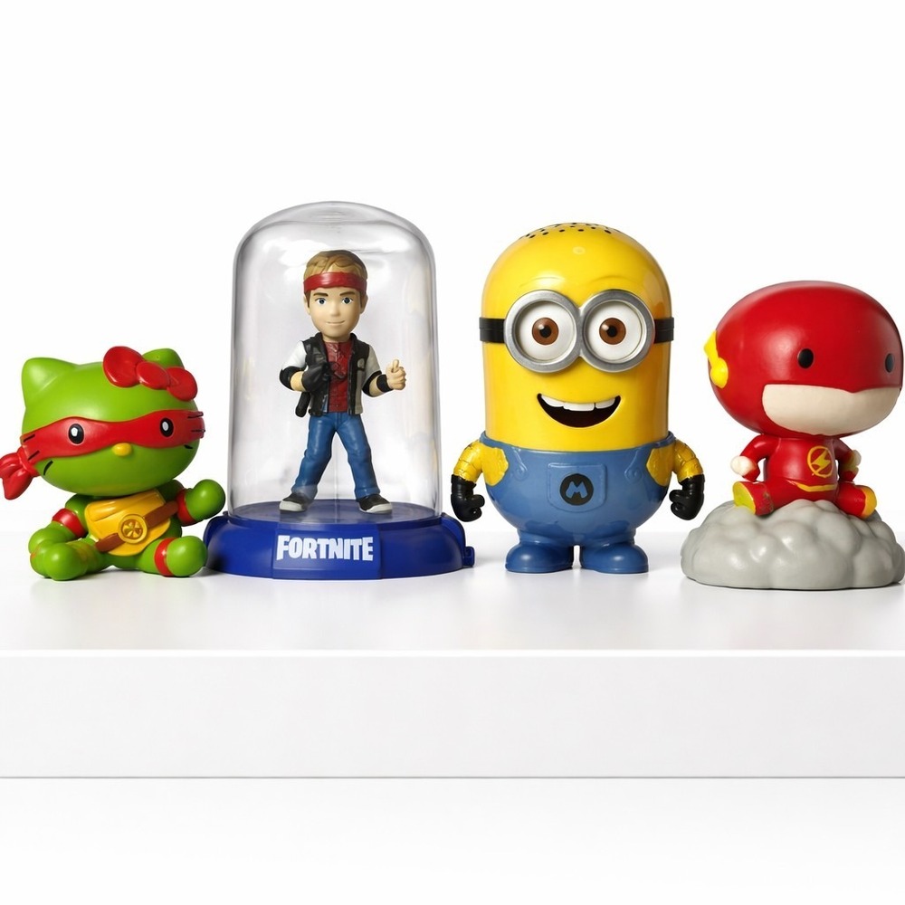Mixed Toy Lot Hello Kitty TMNT Fortnite Minion DC Flash Action Figures